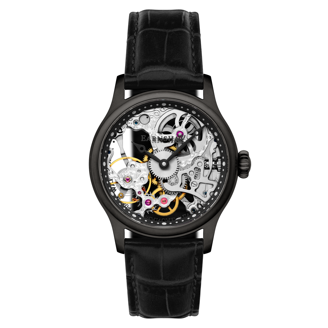 Bauer Mechanical Skeleton Transparent / Genuine Leather | Transparent Dial
