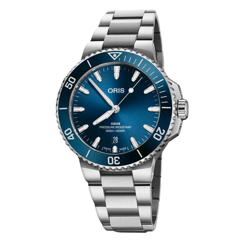 Aquis Date 43.5mm Blue Dial