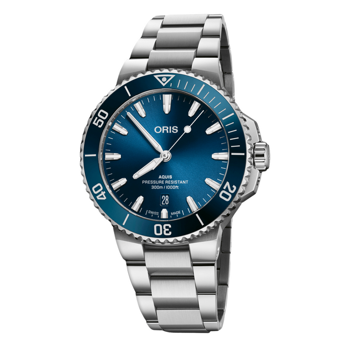 Aquis Date 43.5mm Blue Dial