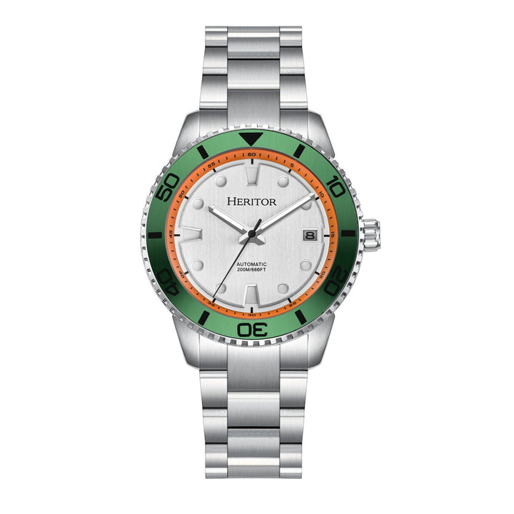Bexley Diver Automatic Silver / Green Silver Dial