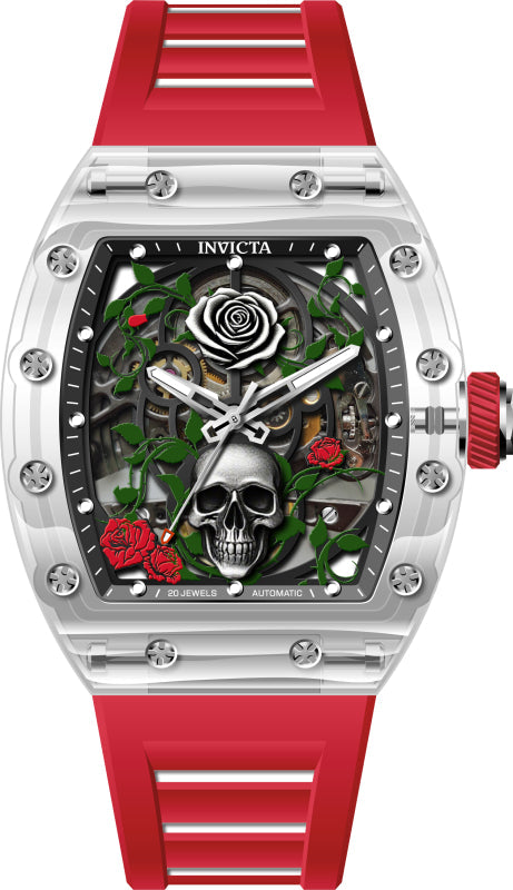 Invicta 42mm / Red | Silver Dial