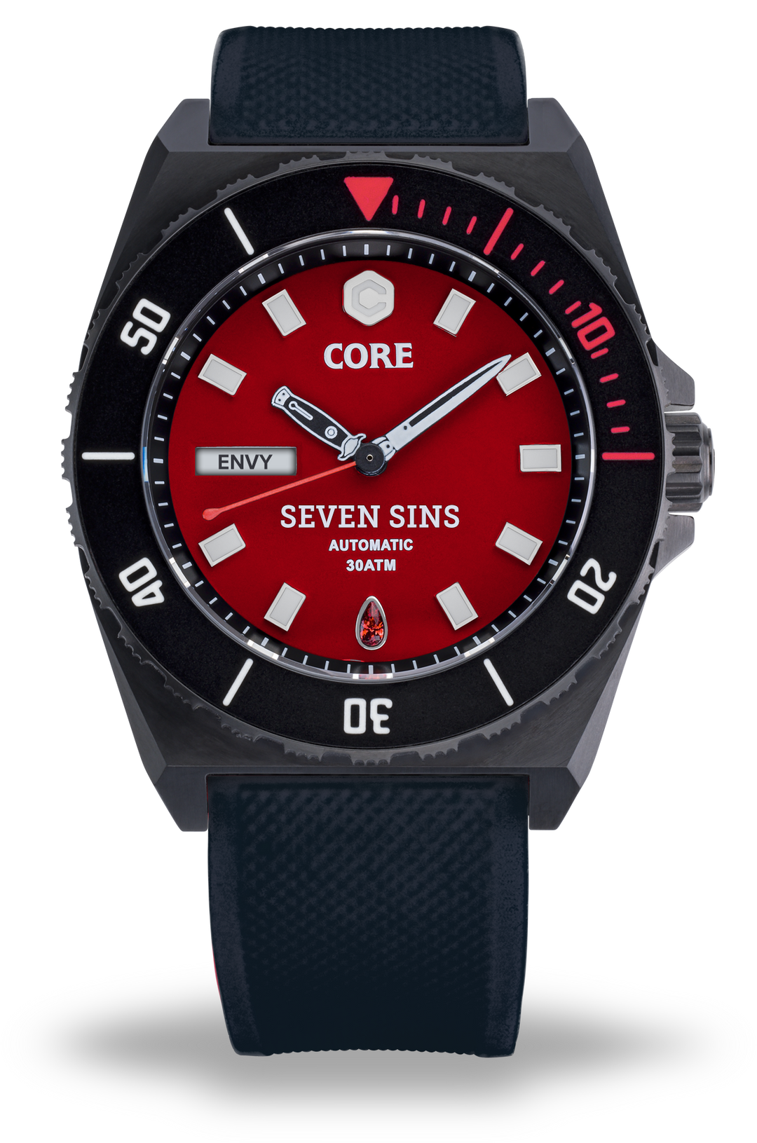 SEVEN SINS SEVEN SINS TITANIUM RED | Red Dial