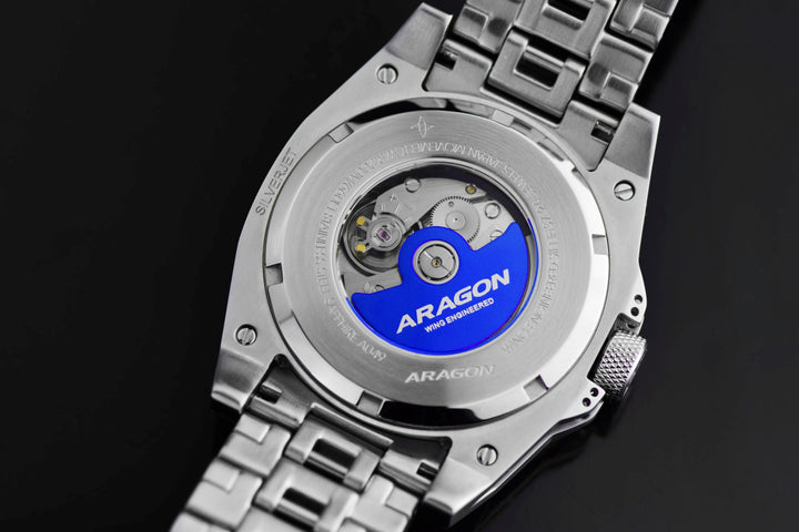 Silverjet AM/PM NH37 Automatic White Lume Glow Blue Dial | White Lume Dial Dial