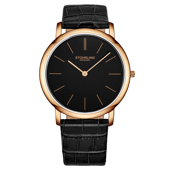 Symphony Black/Leather/Black Dial/Rose/Rose  Case 601.3345K1 | Black Dial