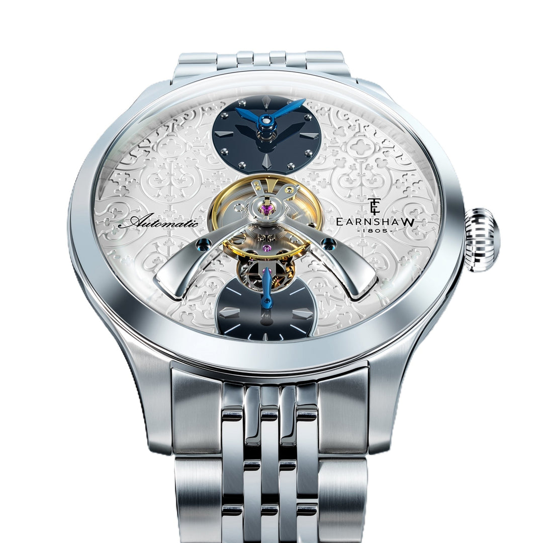 Dalton Royal White  / Silver Stainless Steel Bracelet White Dial