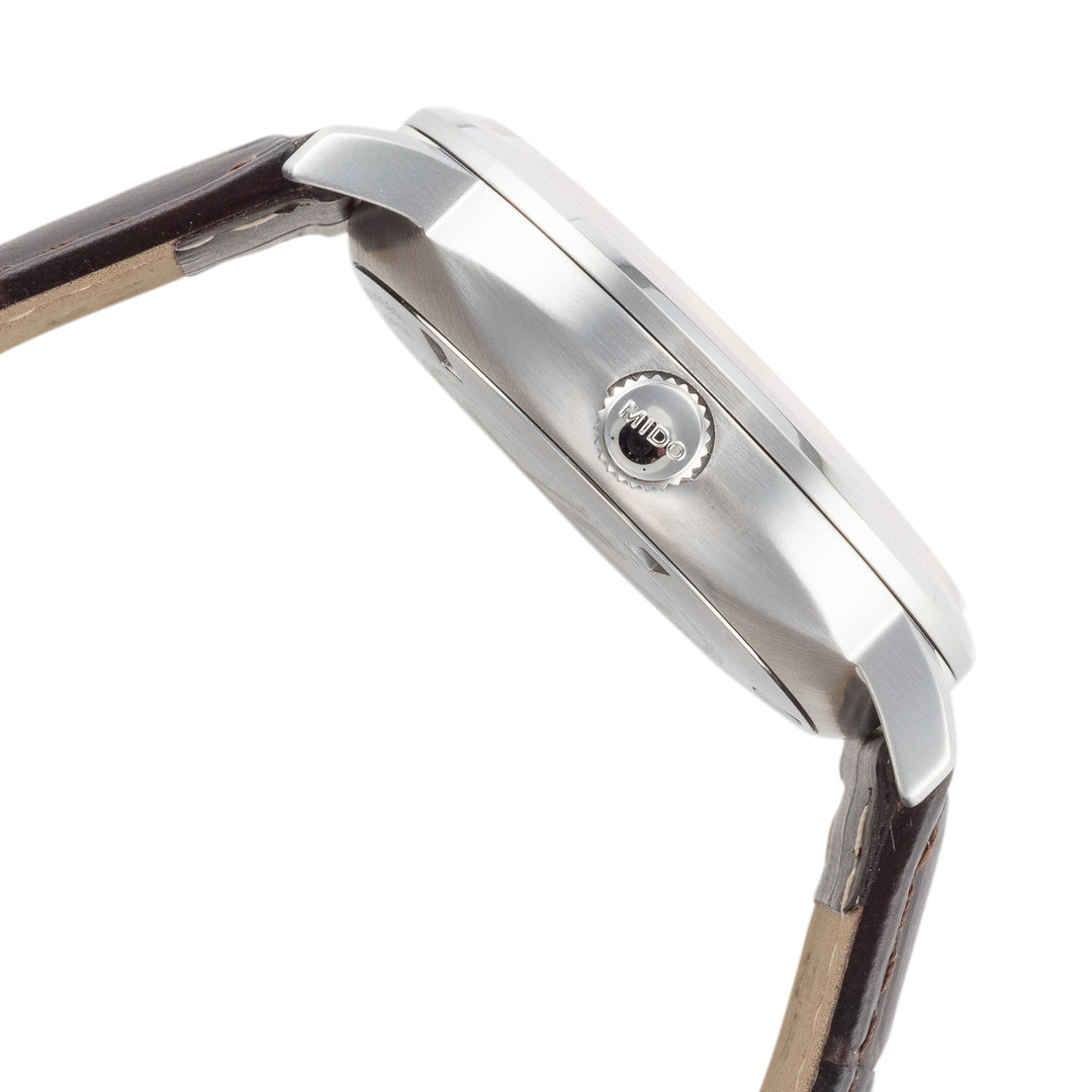 Mido 40mm / Brown / Silver | Silver Dial