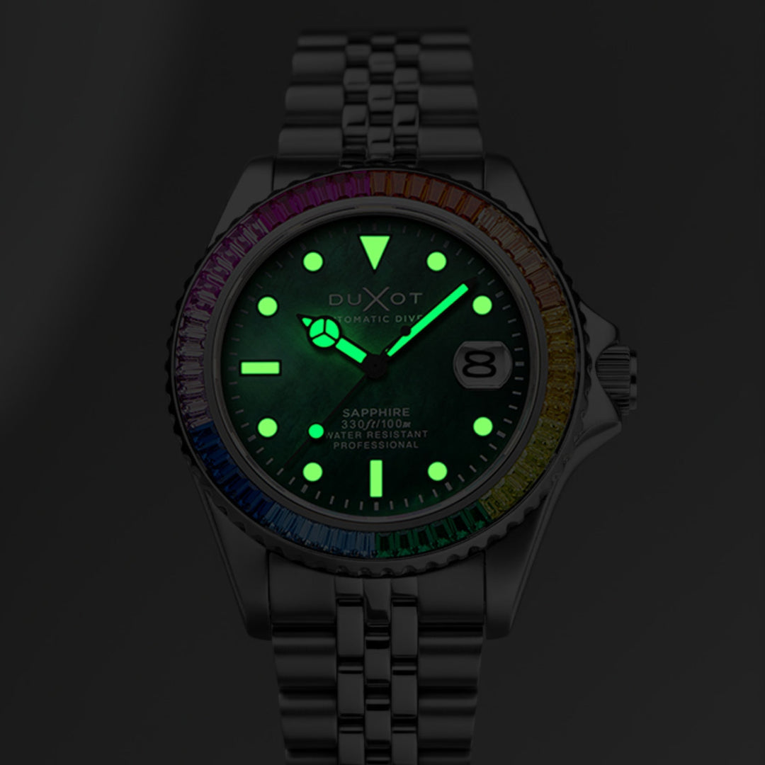Atlantica 40 Rainbow Automatic Stainless Steel / Stainless Steel | Green Dial