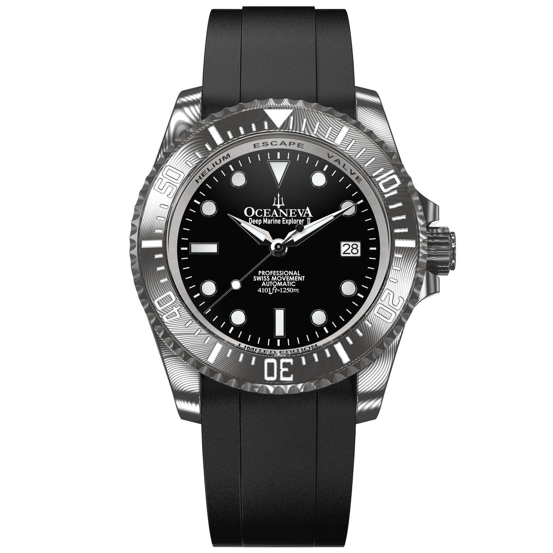 Deep Marine Explorer II Damascus – Black Dial
