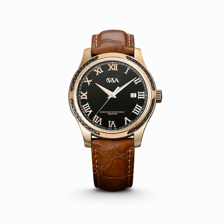 Bronze Brown / Leather | Black Dial