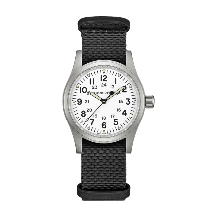 Khaki Field White / Fabric White Dial