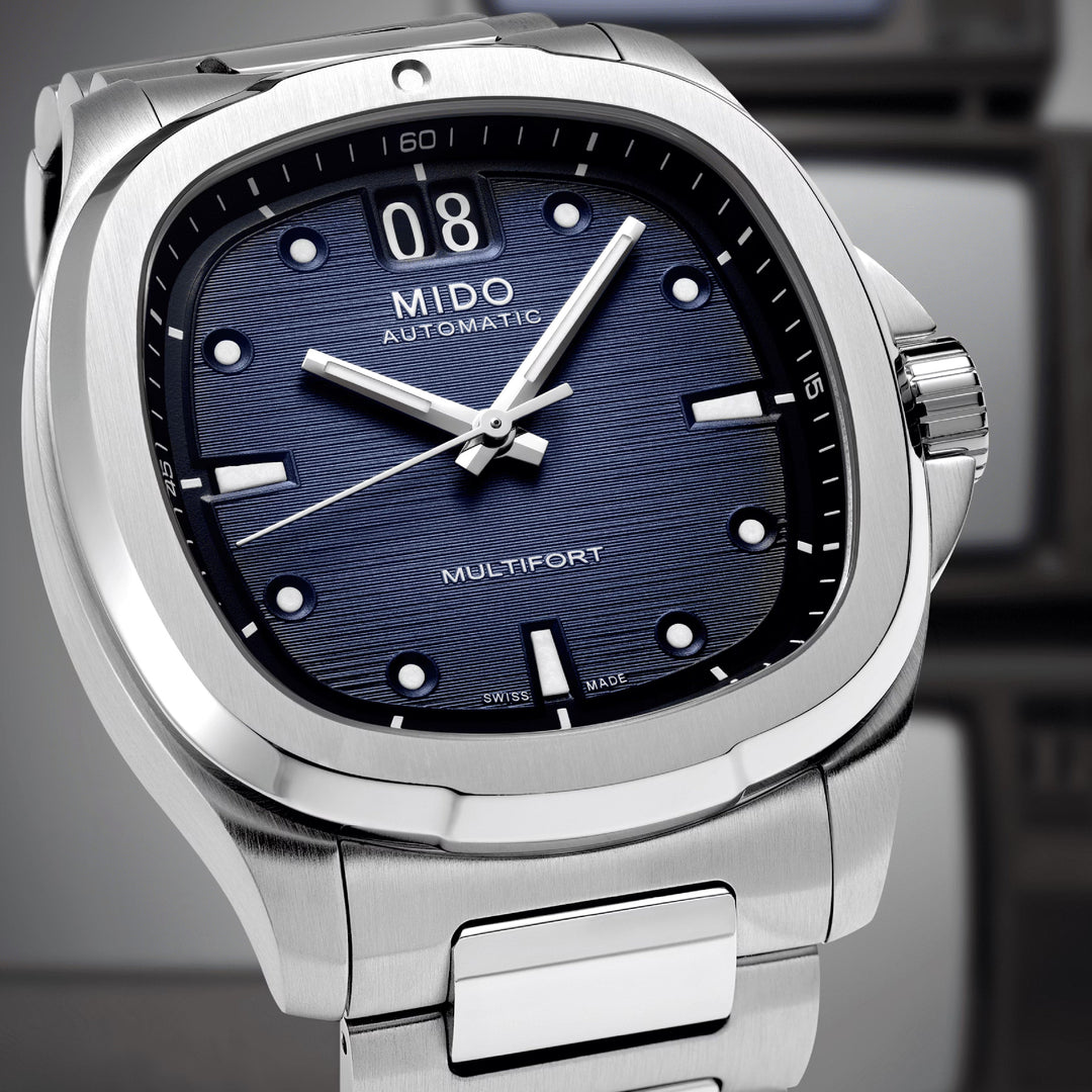 Multifort TV Big Date Blue / Stainless Steel | Blue Dial