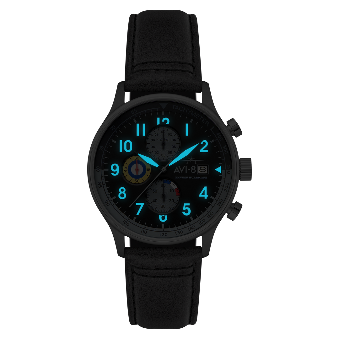 Classic Chronograph Black / Gray Leather | Black Dial