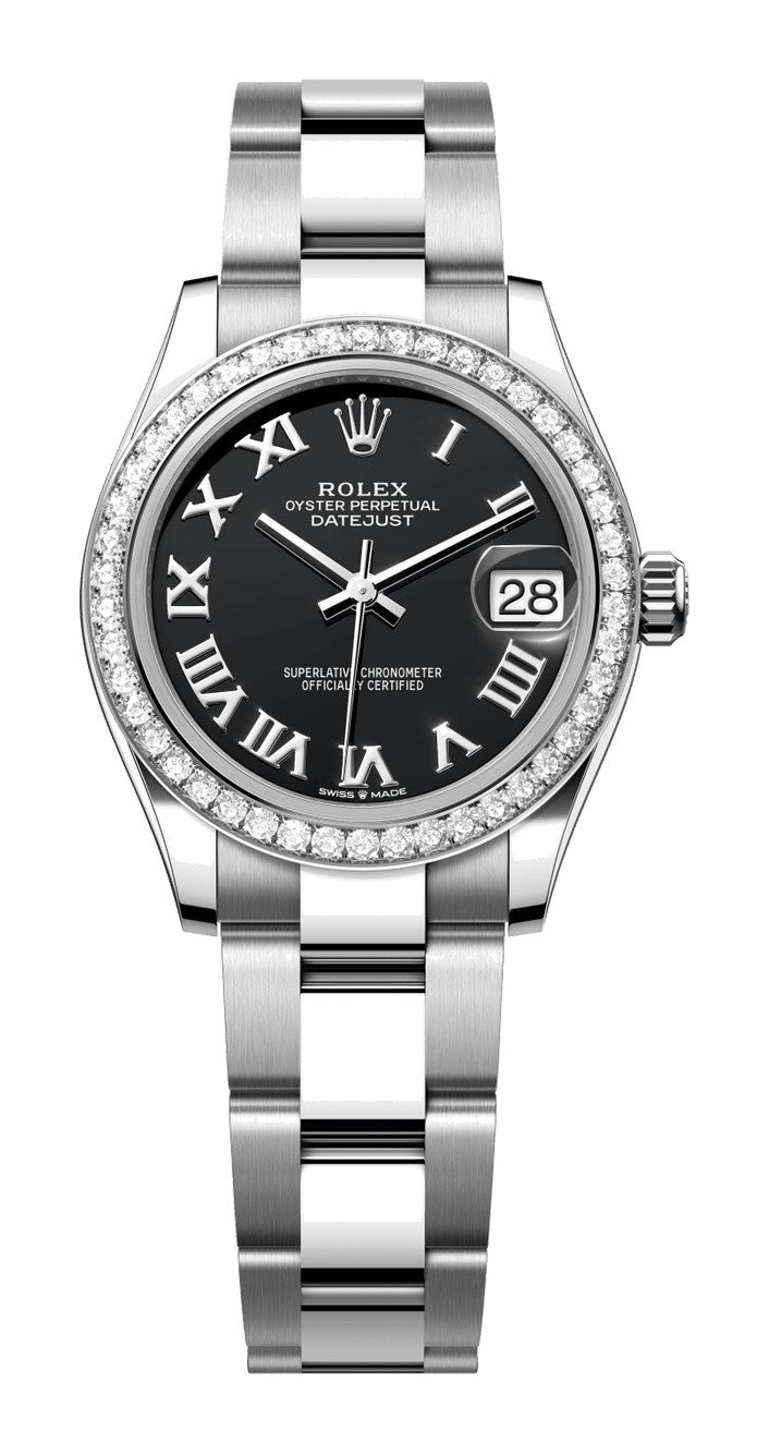 Rolex Datejust 31 278384RBR - 31mm Oystersteel (Diamond Bezel) - Jubilee