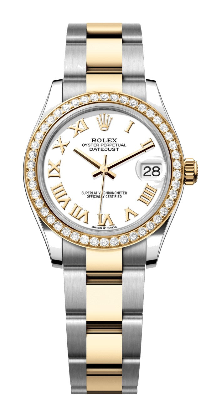 Rolex Datejust 31 278383RBR - 31mm Oystersteel & Yellow Gold (Diamond Bezel) - Jubilee