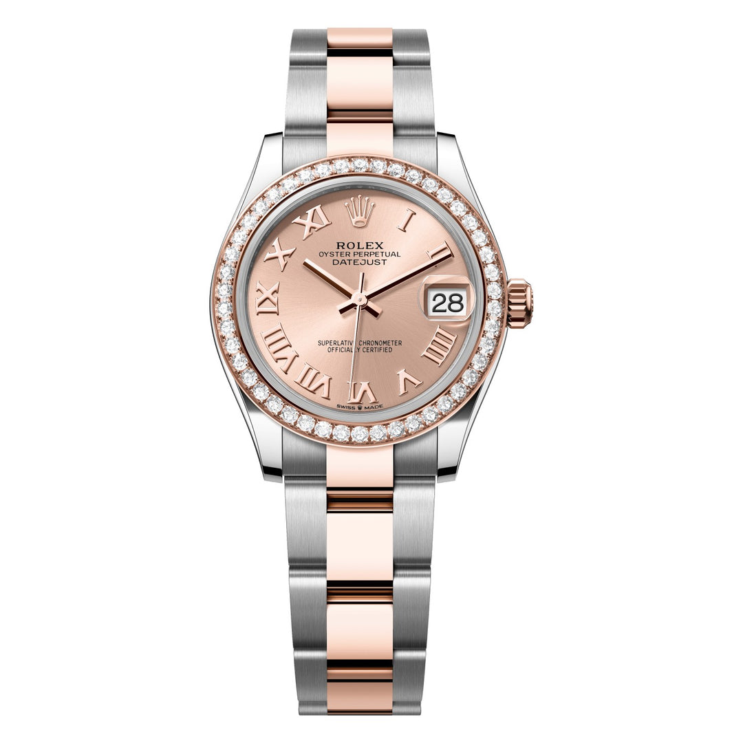 Rolex Datejust 31 278381RBR - 31mm Oystersteel & Everose Gold (Diamond Bezel) - Jubilee