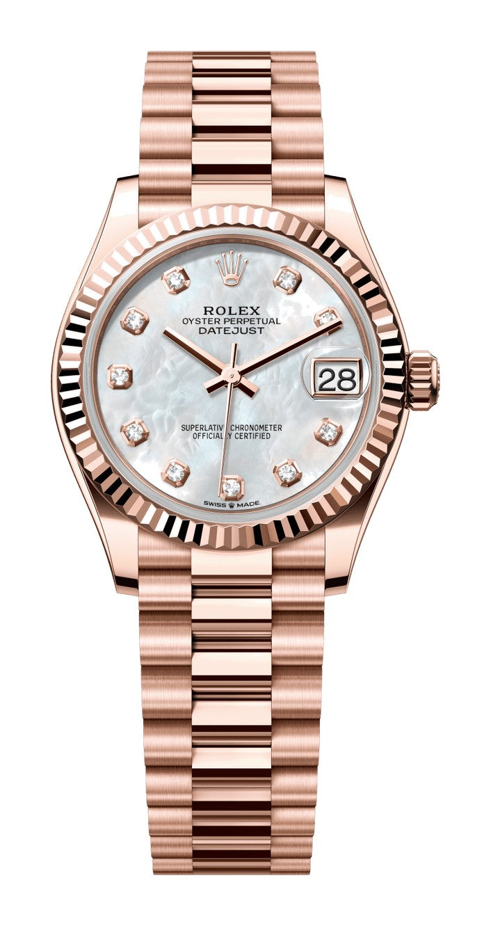 Rolex Datejust 31 278275 - 31mm Everose Gold (Fluted) - President