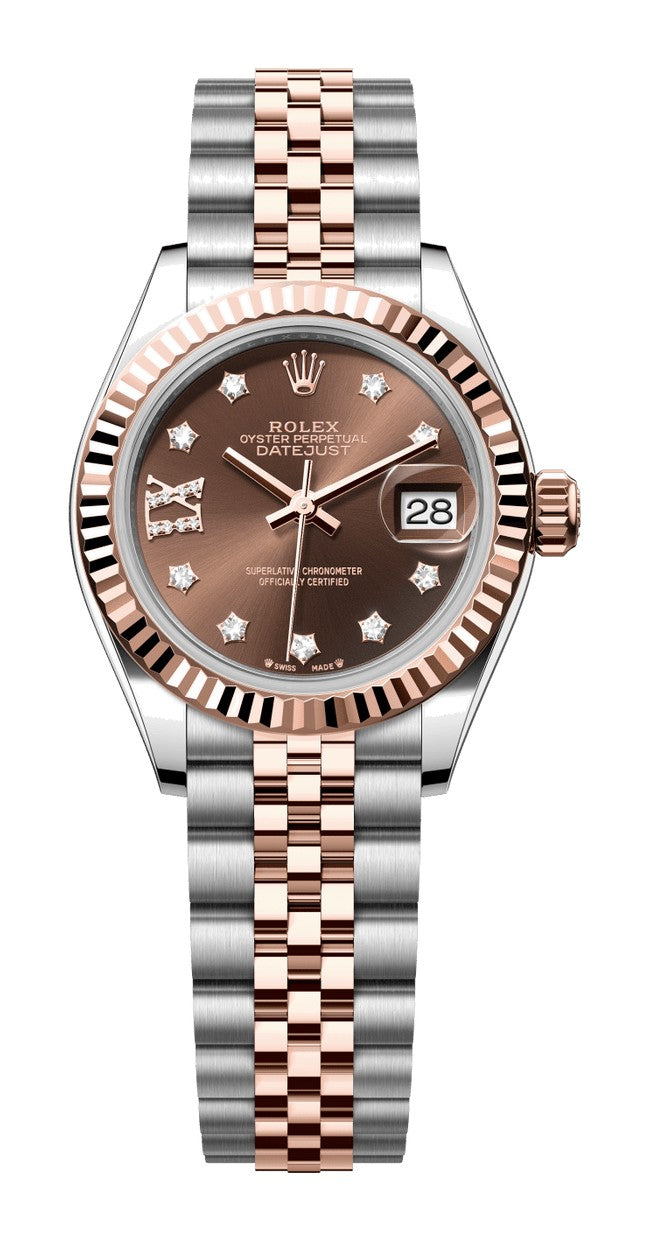 Rolex Lady-Datejust 279171 - 28mm Oystersteel & Everose Gold (Fluted) - Jubilee