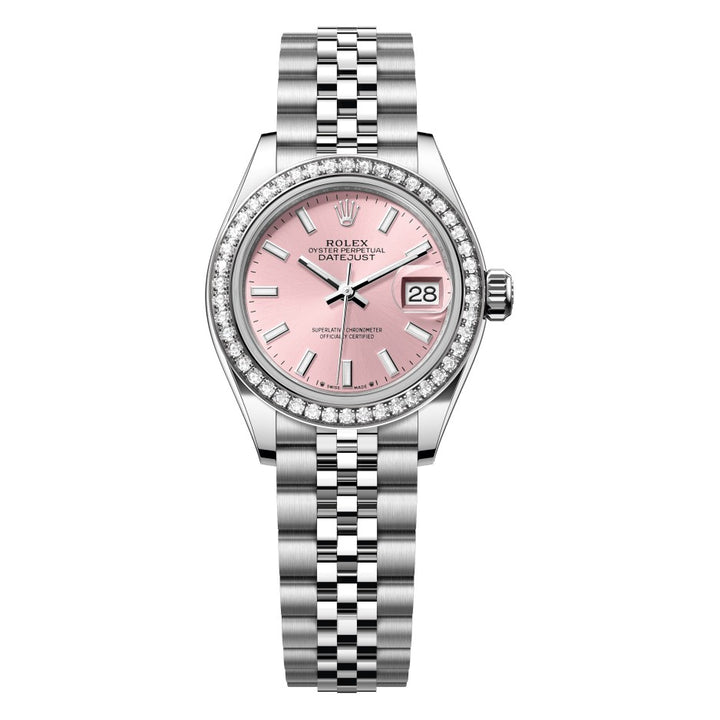 Rolex Lady-Datejust 279384RBR - 28mm Oystersteel (Diamond Bezel) - Jubilee