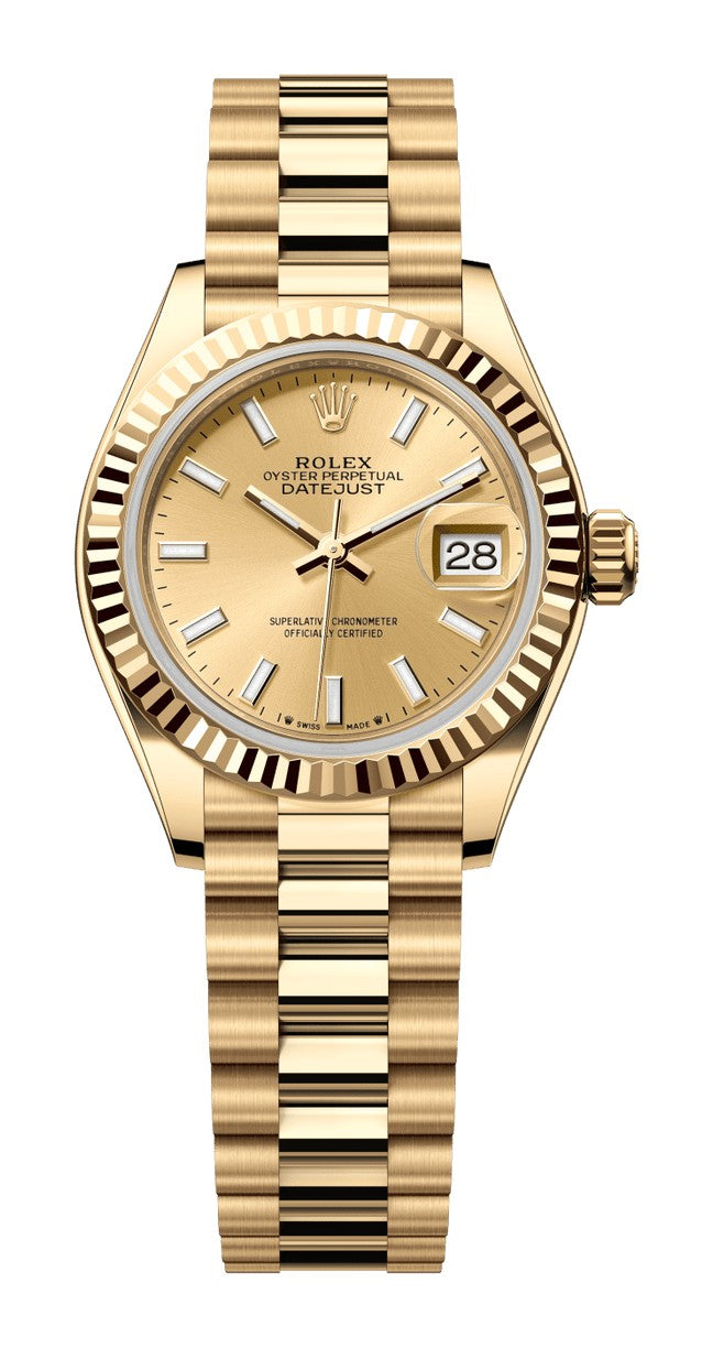 Rolex Lady-Datejust 279178 - 28mm Yellow Gold (Fluted) - President