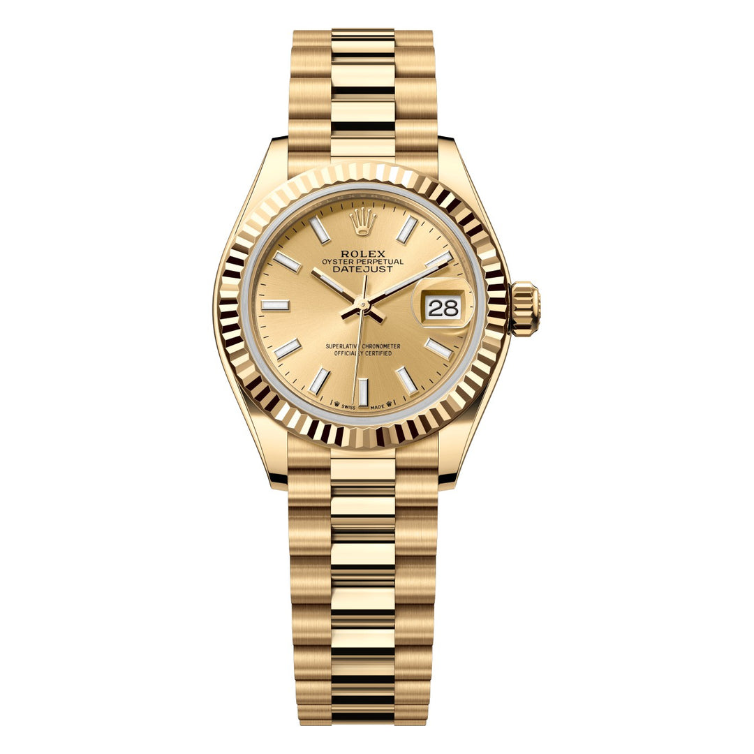 Rolex Lady-Datejust 279178 - 28mm Yellow Gold (Fluted) - President