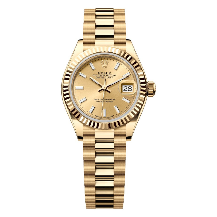 Rolex Lady-Datejust 279178 - 28mm Yellow Gold (Fluted) - President