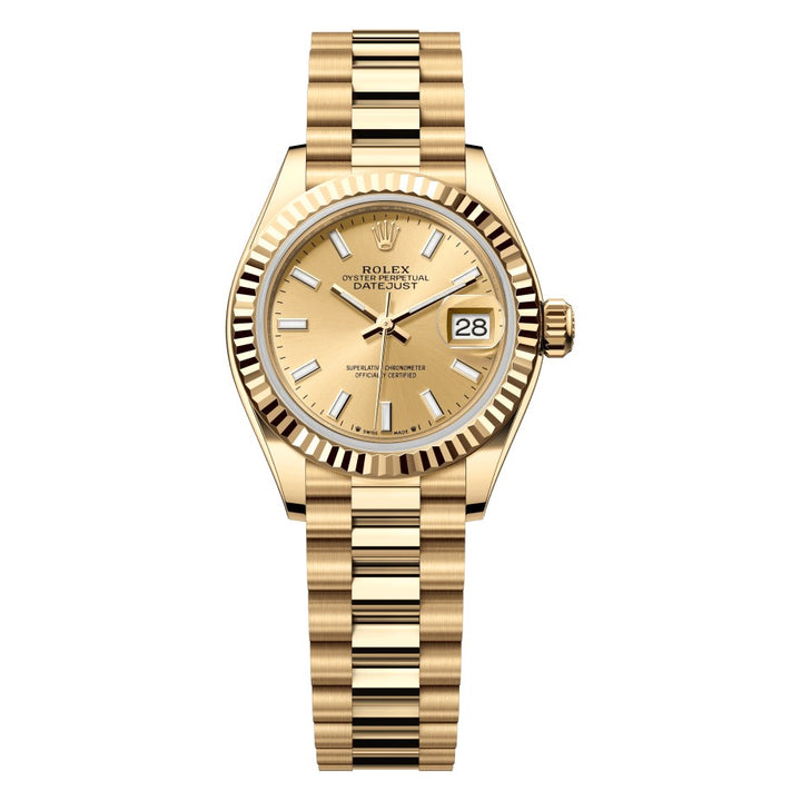 Rolex Lady-Datejust 279178 - 28mm Yellow Gold (Fluted) - President