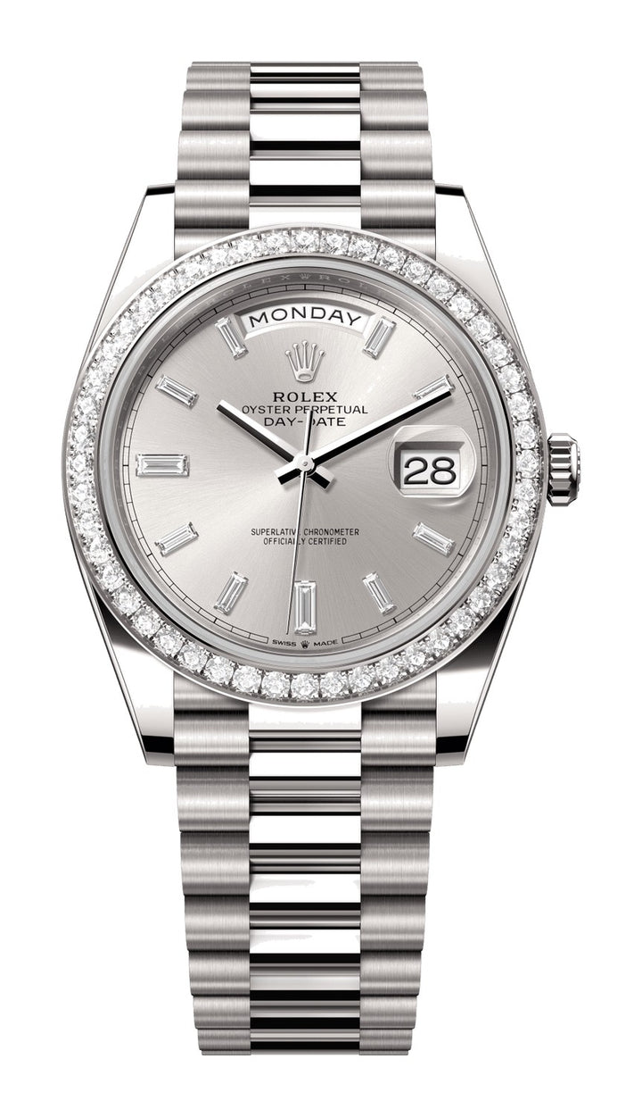 Rolex Day-Date 40 228349RBR - 40mm White Gold (Diamond Bezel) - President