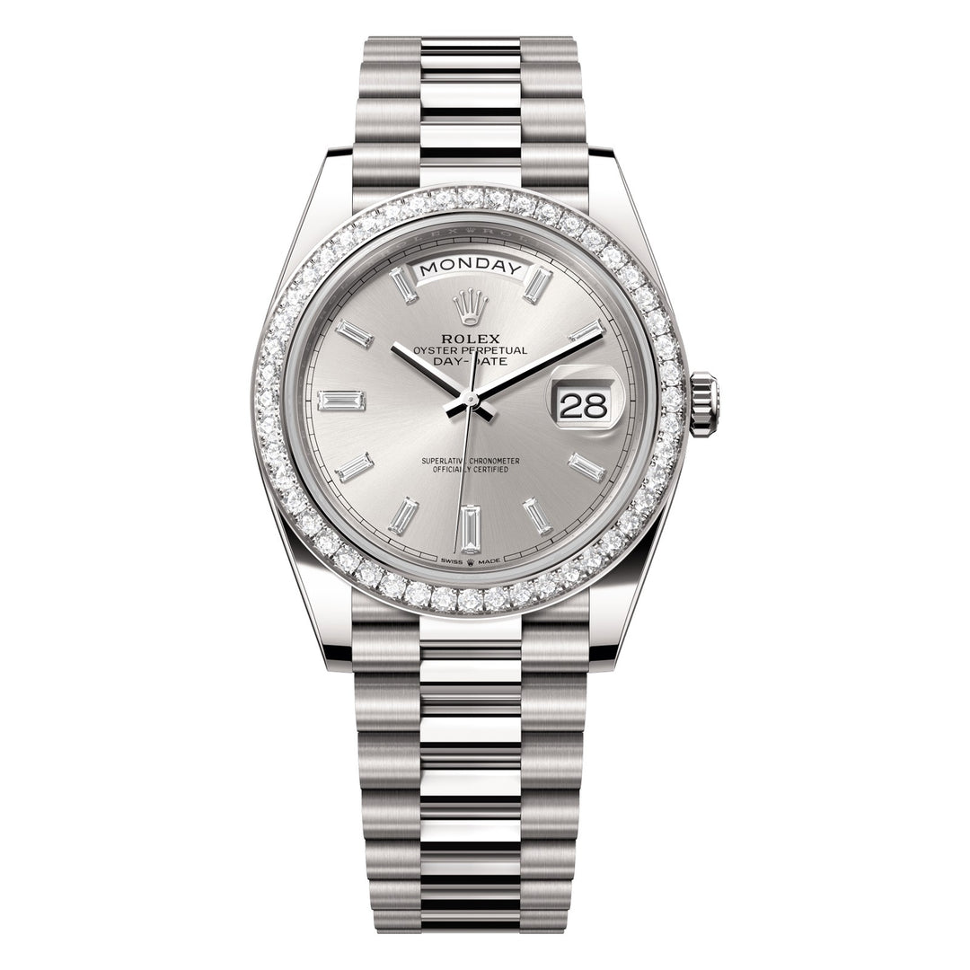 Rolex Day-Date 40 228349RBR - 40mm White Gold (Diamond Bezel) - President