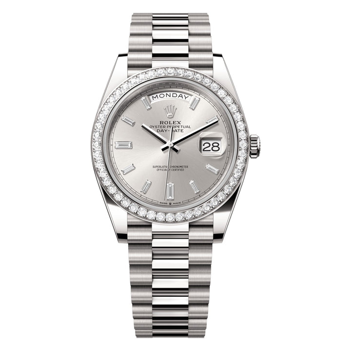 Rolex Day-Date 40 228349RBR - 40mm White Gold (Diamond Bezel) - President