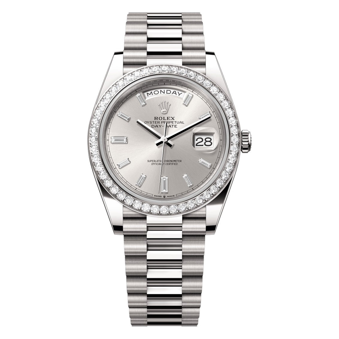 Rolex Day-Date 40 228349RBR - 40mm White Gold (Diamond Bezel) - President