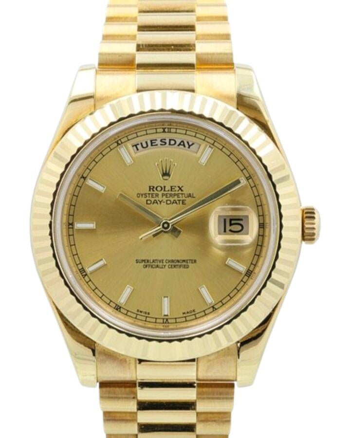 Rolex Day-Date II 218238 - 41mm Yellow Gold (Fluted) - President