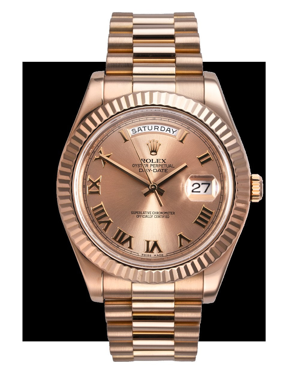 Rolex Day-Date II 218235 - 41mm Everose Gold (Fluted) - President