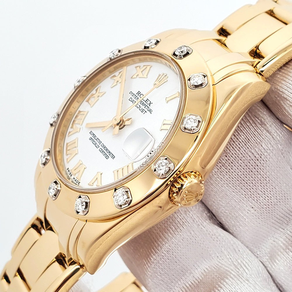 Rolex Pearlmaster 34 81318 - 34mm Yellow Gold (Diamond Bezel) - Pearlmaster