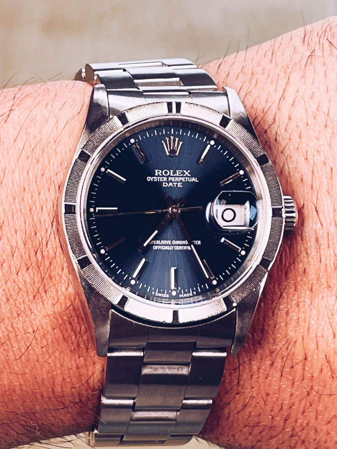 Rolex Oyster Perpetual Date 15210 - 34mm Oystersteel (Fluted) - Oyster