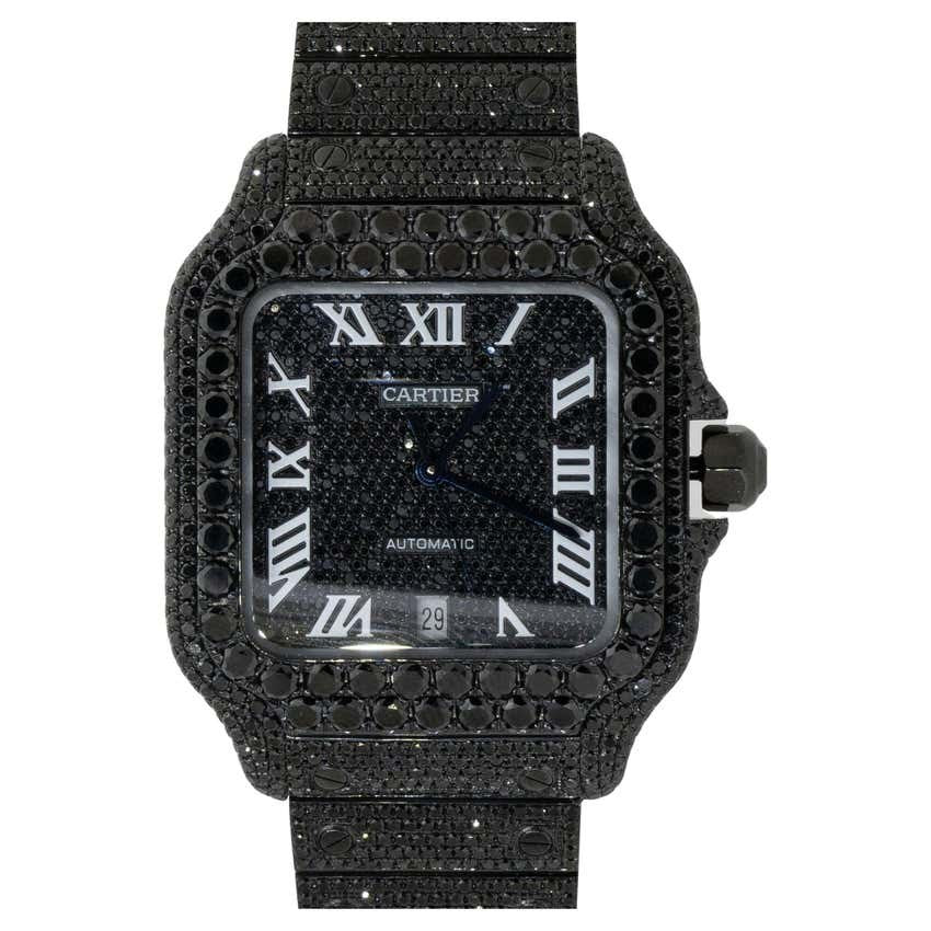 Cartier Santos de Cartier Black Diamond (Iced)