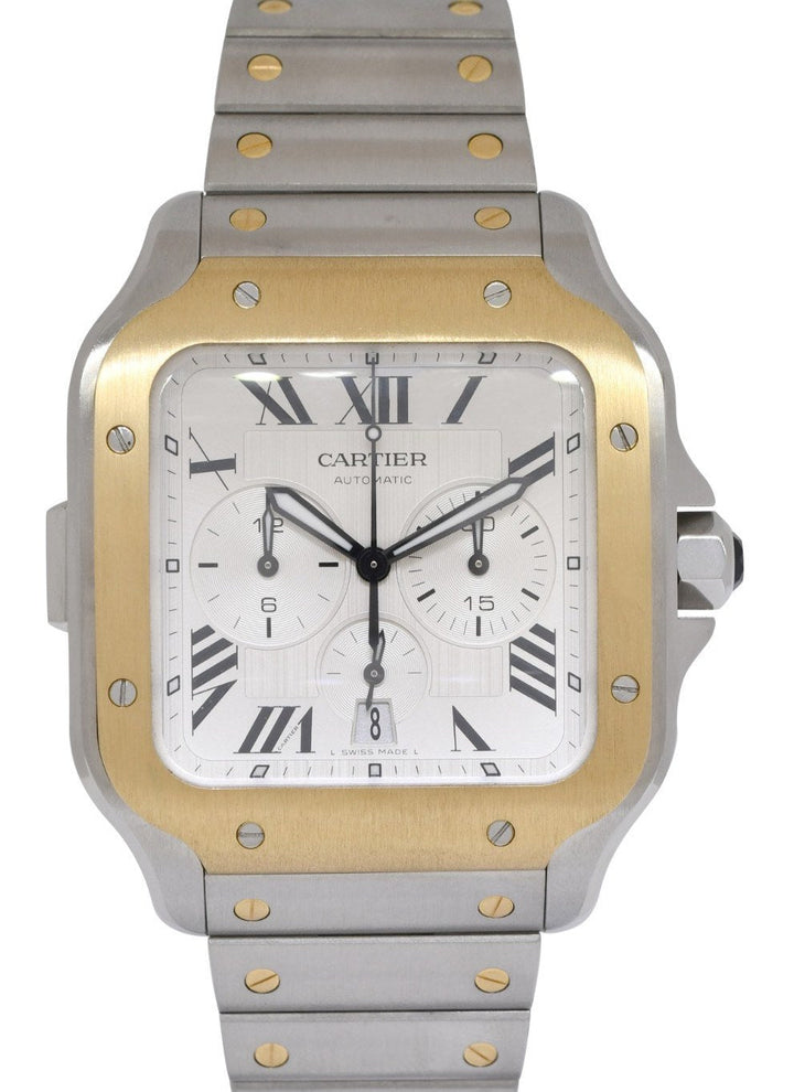 Cartier Santos XL Chronograph Steel & 18K Yellow Gold
