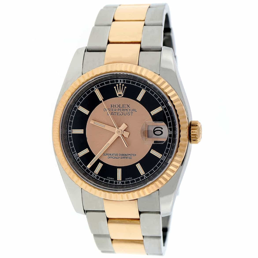 Rolex Datejust Two-Tone Rose Tuxedo Dial