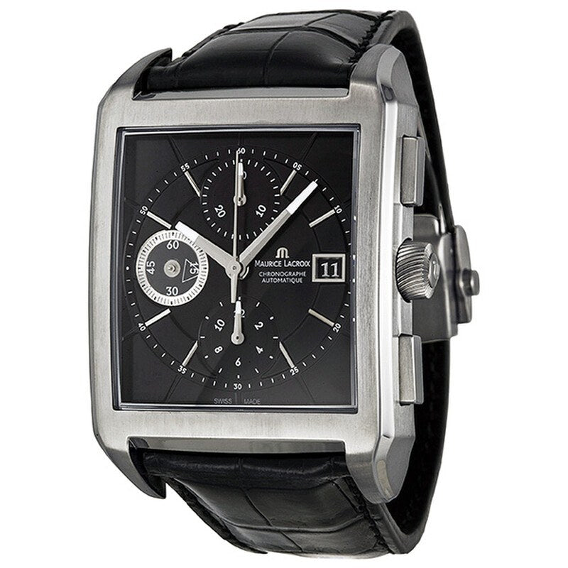 Maurice Lacroix Pontos Rectangulaire Black Roman