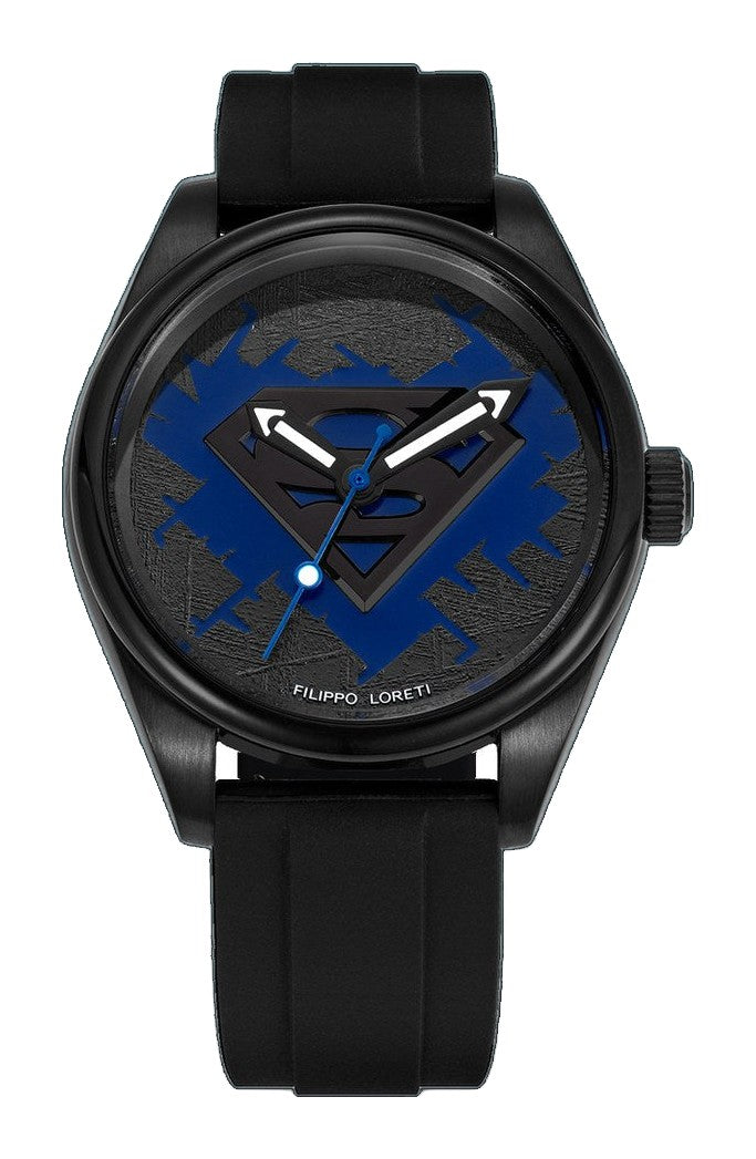 Superman Justice Automatic 42mm Black Black-Blue Dial