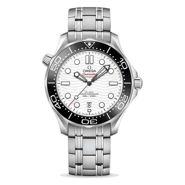 Omega Seamaster Diver 300M Co-Axial Steel on Steel White dial