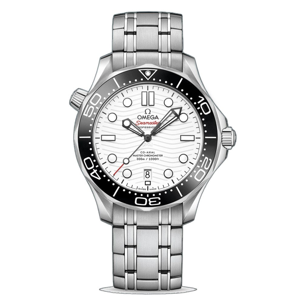 Omega Seamaster Diver 300M Co-Axial Steel on Steel White dial