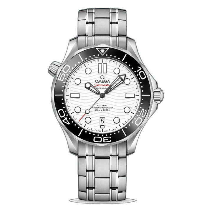 Omega Seamaster Diver 300M Co-Axial Steel on Steel White dial