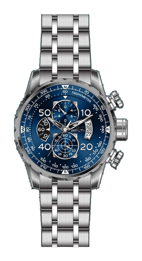 Aviator Chronograph Blue Dial / Silver Stainless Steel Bracelet Blue Dial