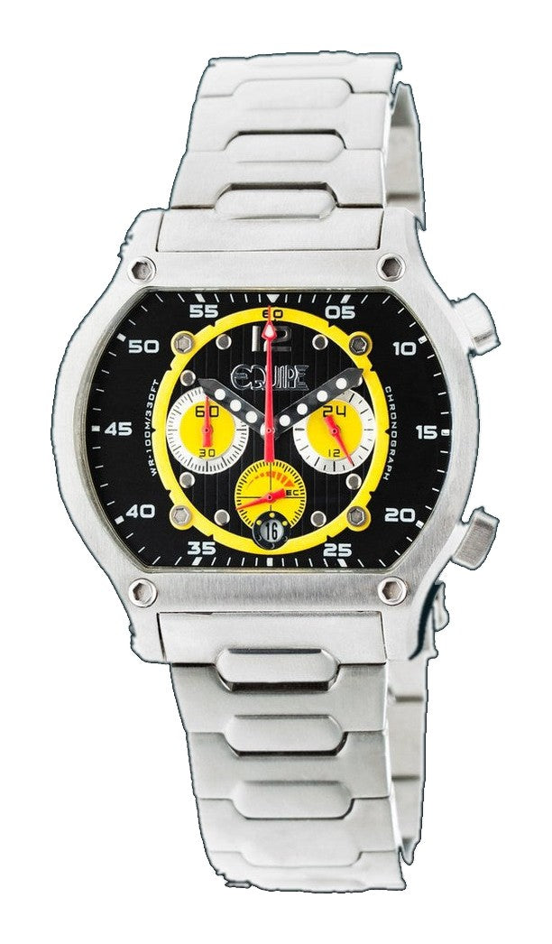 Dash Chronograph 316L Stainless Steel Band Silver/Black/Yellow