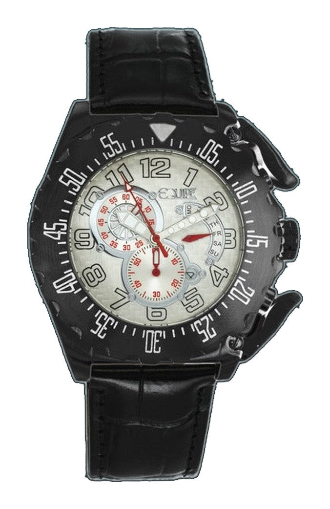 Paddle Black/White | Silver Dial