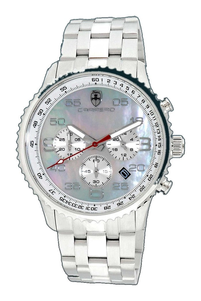 Aureum-MB Silvertone/ Brown | White Dial
