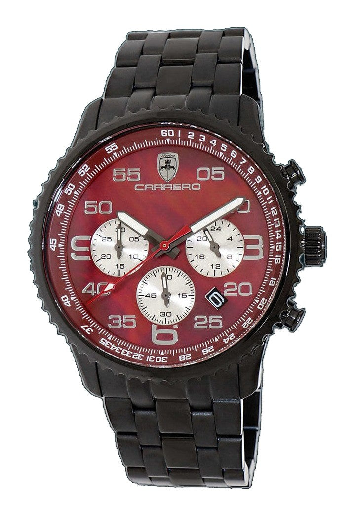 Aureum-MB IP BLACK/MAROON | Maroon Dial