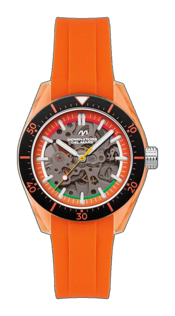 Ortona Citrus Burst  / Orange Silicone Strap Orange Dial