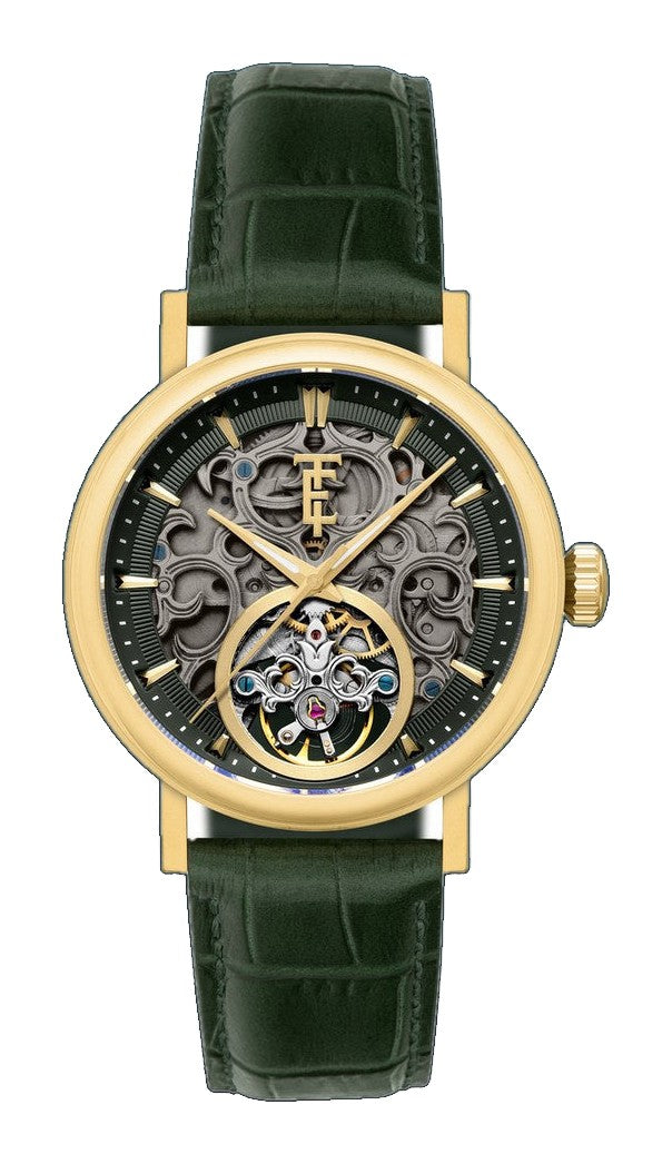 Beaufort Jade Glint / Green  Leather Strap Green Dial