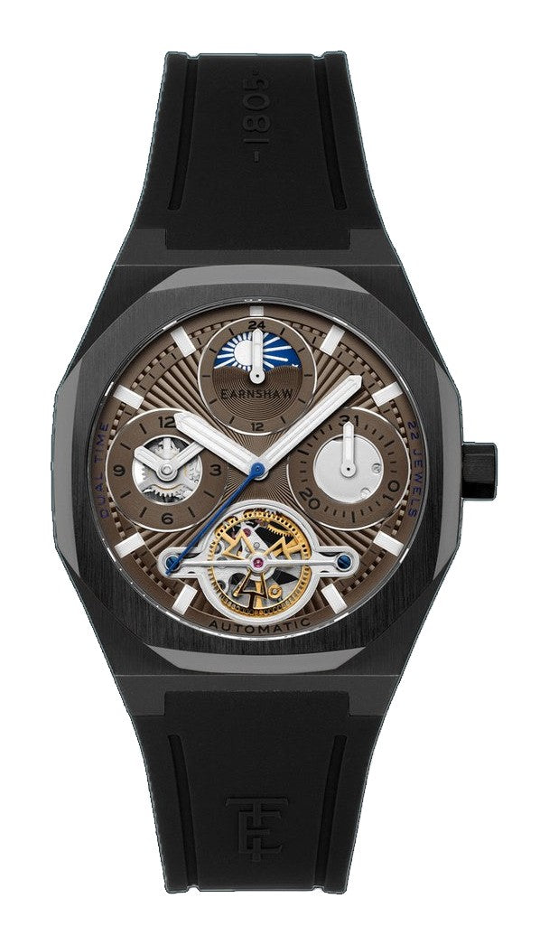 Drake Toffee Glow / Black Rubber Strap Brown Dial